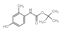 (4-羟基-2-甲基苯基)氨基甲酸叔丁酯结构式