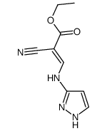 ethyl 2-cyano-3-(1H-pyrazol-5-ylamino)prop-2-enoate Structure