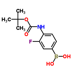 4-N-Boc-amino-3-fluorophenylboronic acid Structure