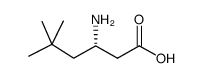 (S)-3-氨基-5,5-二甲基己酸结构式
