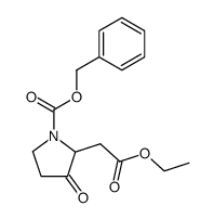 2-Pyrrolidineacetic acid, 3-oxo-1-[(phenylmethoxy)carbonyl]-, ethyl ester Structure