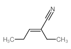 2-Pentenenitrile,2-ethyl-, (2E)- Structure