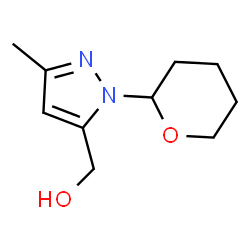 (3-甲基-1-(四氢-2H-吡喃-2-基)-1H-吡唑-5-基)甲醇结构式