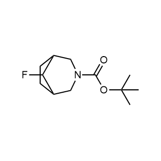 8-氟-3-氮杂双环螺[3.2.1]辛烷-3-羧酸叔丁酯结构式