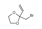 2-bromomethyl-2-vinyl-1,3-dioxolane结构式