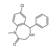 7-chloro-1-methyl-5-phenyl-4,5-dihydro-3H-1,4-benzodiazepin-2-one结构式