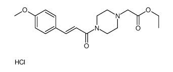 ethyl 2-[4-[(E)-3-(4-methoxyphenyl)prop-2-enoyl]piperazin-1-yl]acetate,hydrochloride Structure