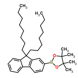9,9-di-n-octylfluorene-2-boronic acid pinacol ester structure