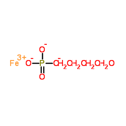 Iron(3+) phosphate hydrate (1:1:4) Structure