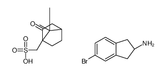 (2R)-5-bromo-2,3-dihydro-1H-inden-2-amine,[(1R,4S)-7,7-dimethyl-3-oxo-4-bicyclo[2.2.1]heptanyl]methanesulfonic acid Structure