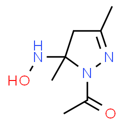 1H-Pyrazol-5-amine, 1-acetyl-4,5-dihydro-N-hydroxy-3,5-dimethyl- (9CI) Structure