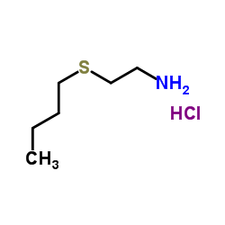 2-(Butylsulfanyl)ethanamine hydrochloride (1:1)结构式