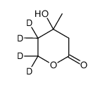 DL-甲瓦龙酸内酯-4,4,5,5-D4结构式