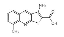 3-氨基-8-甲基-噻吩并[2,3-b]喹啉-2-羧酸结构式
