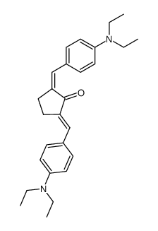 2,5-bis([4-(diethylamino)phenyl]methylene)cyclopentanone结构式