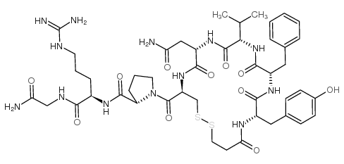 [脱氨基-Cys1,Val4,D-Arg8]-加压素结构式
