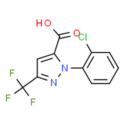 1-(2-氯苯基)-3-(三氟甲基)-1H-吡唑-5-羧酸结构式