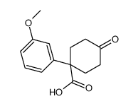 1-(3-Methoxyphenyl)-4-oxocyclohexanecarboxylic acid Structure