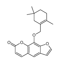 9-[(2,5,5-Trimethyl-1-cyclohexen-1-yl)methoxy]-7H-furo[3,2-g][1]benzopyran-7-one结构式
