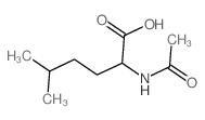 2-acetamido-5-methylhexanoic acid结构式