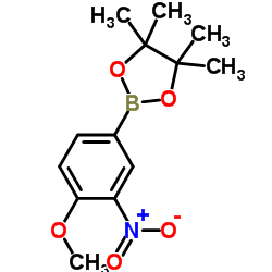 4-METHOXY-3-NITROPHENYLBORONIC ACID,PINACOL ESTER Structure