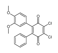 2,3-Dichloro-5-(3,4-dimethoxy-phenyl)-6-phenyl-[1,4]benzoquinone结构式