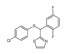 2-[(4-chlorophenyl)sulfanyl-(2,5-difluorophenyl)methyl]-1,3-thiazole Structure