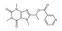 1-(1,3,7-trimethyl-2,6-dioxopurin-8-yl)ethyl pyridine-3-carboxylate Structure
