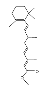 rac.-all-trans-3,7-Dimethyl-9-(2,6,6-trimethyl-1-cyclohexen-1-yl)-2,4,8-nonatriensaeuremethylester Structure