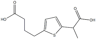 4-(5-(1-carboxyethyl)thiophen-2-yl)butanoic acid Structure