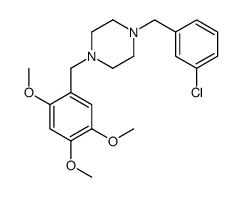1-[(3-chlorophenyl)methyl]-4-[(2,4,5-trimethoxyphenyl)methyl]piperazine Structure