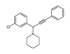 1-[1-(3-chlorophenyl)-3-phenylprop-2-ynyl]piperidine结构式