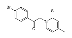 1-(4-bromophenyl)-2-(4-methyl-2-sulfanylidenepyridin-1-yl)ethanone结构式