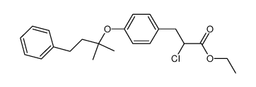 2-Chloro-3-[4-(1,1-dimethyl-3-phenyl-propoxy)-phenyl]-propionic acid ethyl ester Structure