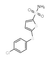 5-[(4-氯苯基)硫代]噻吩-2-磺酰胺结构式