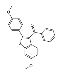 [6-methoxy-2-(4-methoxyphenyl)-1-benzothiophen-3-yl]-phenylmethanone Structure