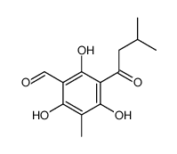 2,4,6-Trihydroxy-3-(1-oxo-3-methylbutyl)-5-methylbenzaldehyde结构式