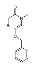 2-bromo-N-methyl-N-(phenylmethoxyiminomethyl)acetamide Structure