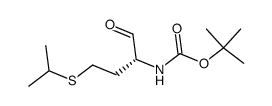 ((R)-1-Formyl-3-isopropylsulfanyl-propyl)-carbamic acid tert-butyl ester结构式