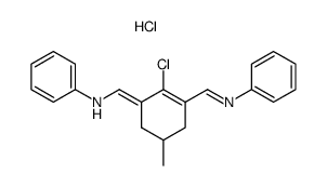 N-(3-anilinomethylene-2-chloro-5-methyl-cyclohex-1-enylmethylene)-aniline, hydrochloride结构式
