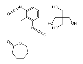 2,2-bis(hydroxymethyl)propane-1,3-diol,1,3-diisocyanato-2-methylbenzene,oxepan-2-one Structure