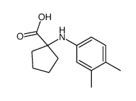 1-(3,4-二甲基苯氨基)环戊烷羧酸结构式