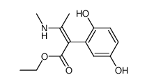α-(Hydrochinonyl)-β-(methylamino)-crotonsaeureethylester Structure