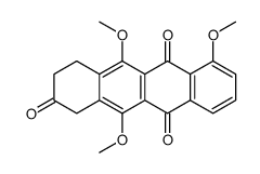 5,7,12-trimethoxy-3,4-dihydro-1H-tetracene-2,6,11-trione结构式