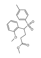 3-Methoxycarbonyl-1-(2-methoxyphenyl)-propyl-4-tolylsulfone结构式