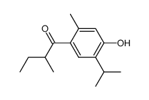 1-(4-hydroxy-5-isopropyl-2-methylphenyl)-2-methylbutan-1-one结构式