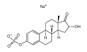 sodium 17-oxo-16α-hydroxy-1,3,5(10)-estratrien-3-yl sulfate结构式