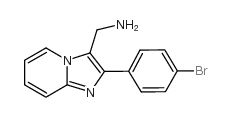 (2-(4-溴苯基)咪唑[1,2-A]吡啶-3-基)甲胺结构式
