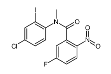 N-(4-chloro-2-iodophenyl)-5-fluoro-N-methyl-2-nitrobenzamide结构式