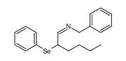 N-benzyl-2-phenylselanylhexan-1-imine结构式